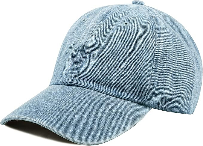 Baseball Dad Hat Women Men Blank Washed Low Profile Cotton and Denim UPF 50+ Running Golf Cap Hat | Amazon (US)