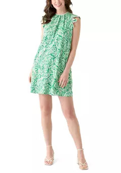 Women's Sleeveless Flutter Trim Dress | Belk