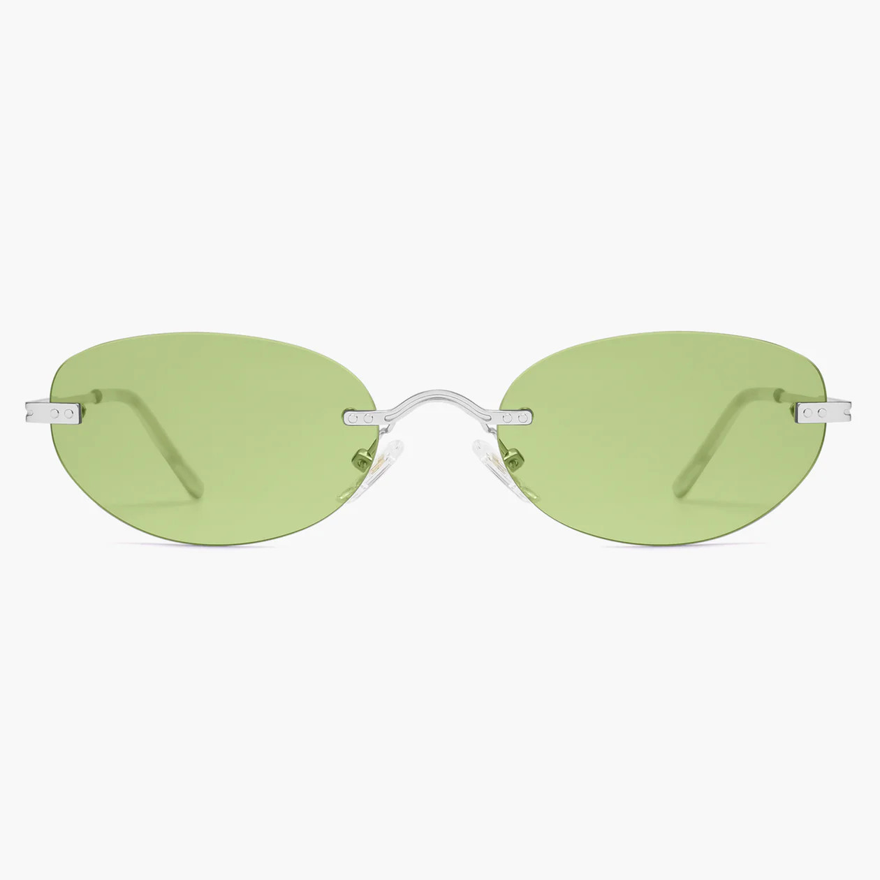 Women Trendy Rimless Retro Small Oval Sunglasses SJ1242 | SOJOS VISION | SOJOS VISION