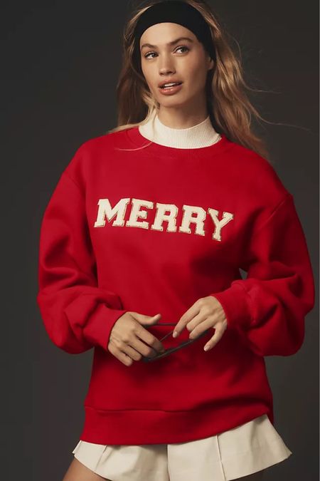 Cutest Merry Christmas sweater from anthropologie- perfect to wear to a holiday party or to gift to a friend 

#holidays #giftideas #giftsforher #christmas #anthropologie 

#LTKSeasonal #LTKHoliday #LTKGiftGuide