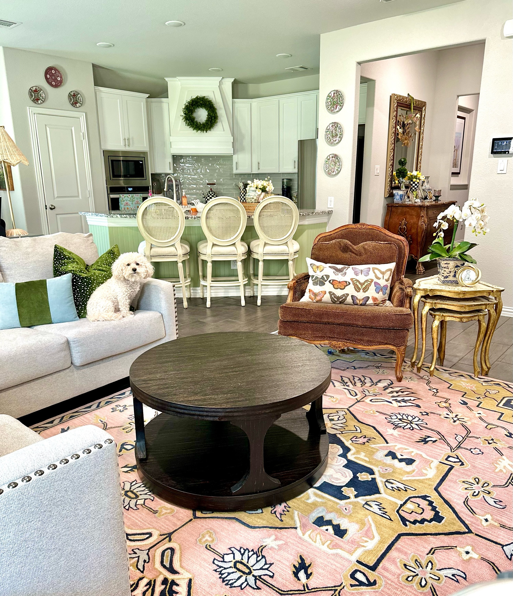 Our pink and green grandmillennial living room

#LTKSeasonal #LTKFindsUnder100 #LTKHome