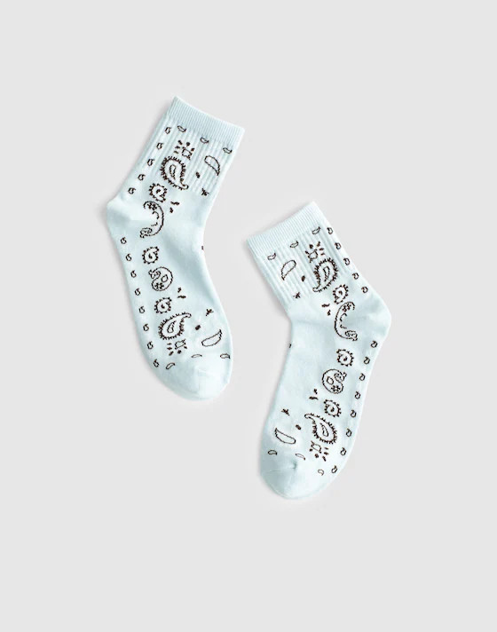 Bandana-Print Ankle Socks | Madewell