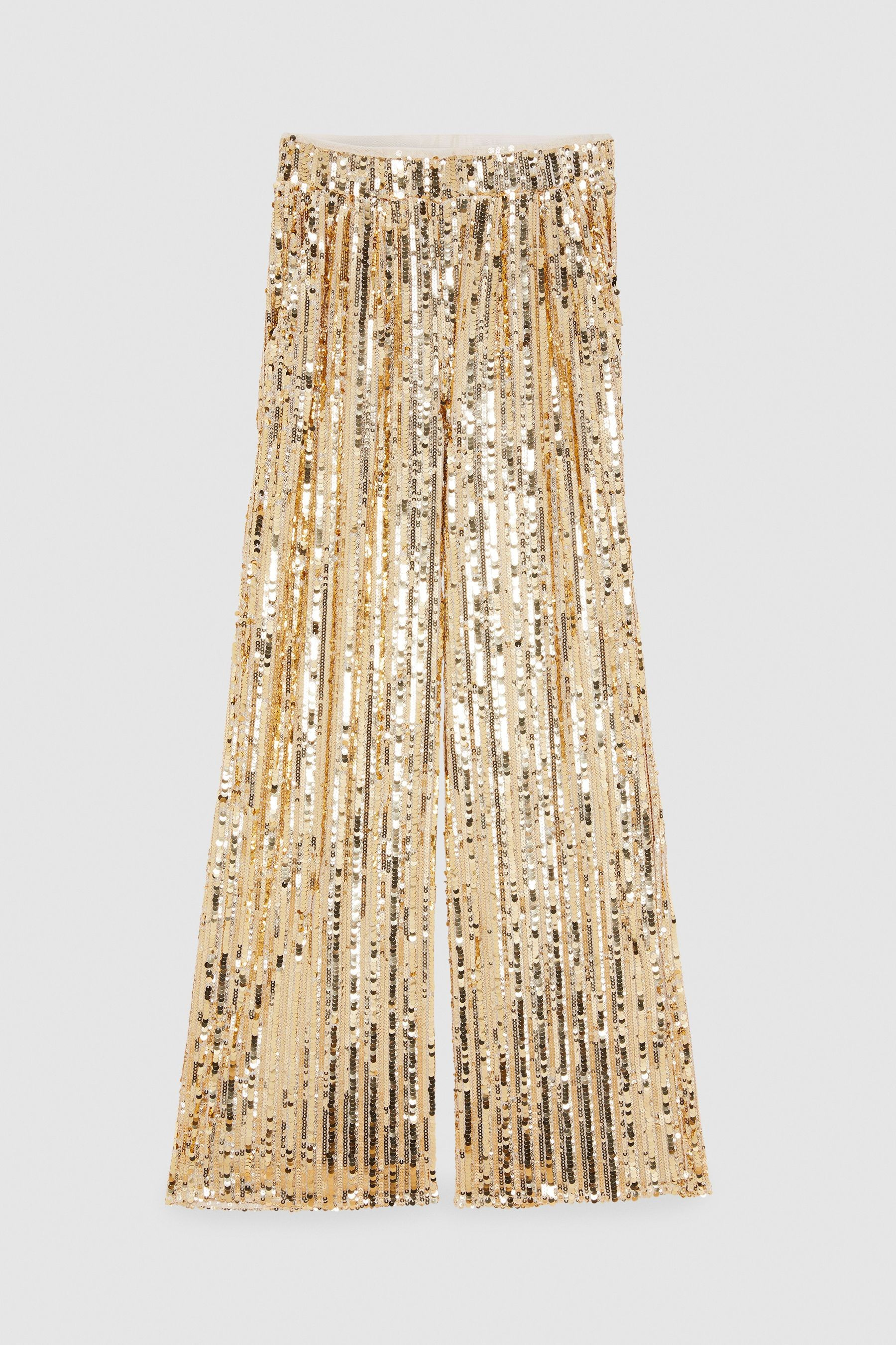 Patrizia Pepe Gold Sequin Trousers - Trouva | Trouva (Global)