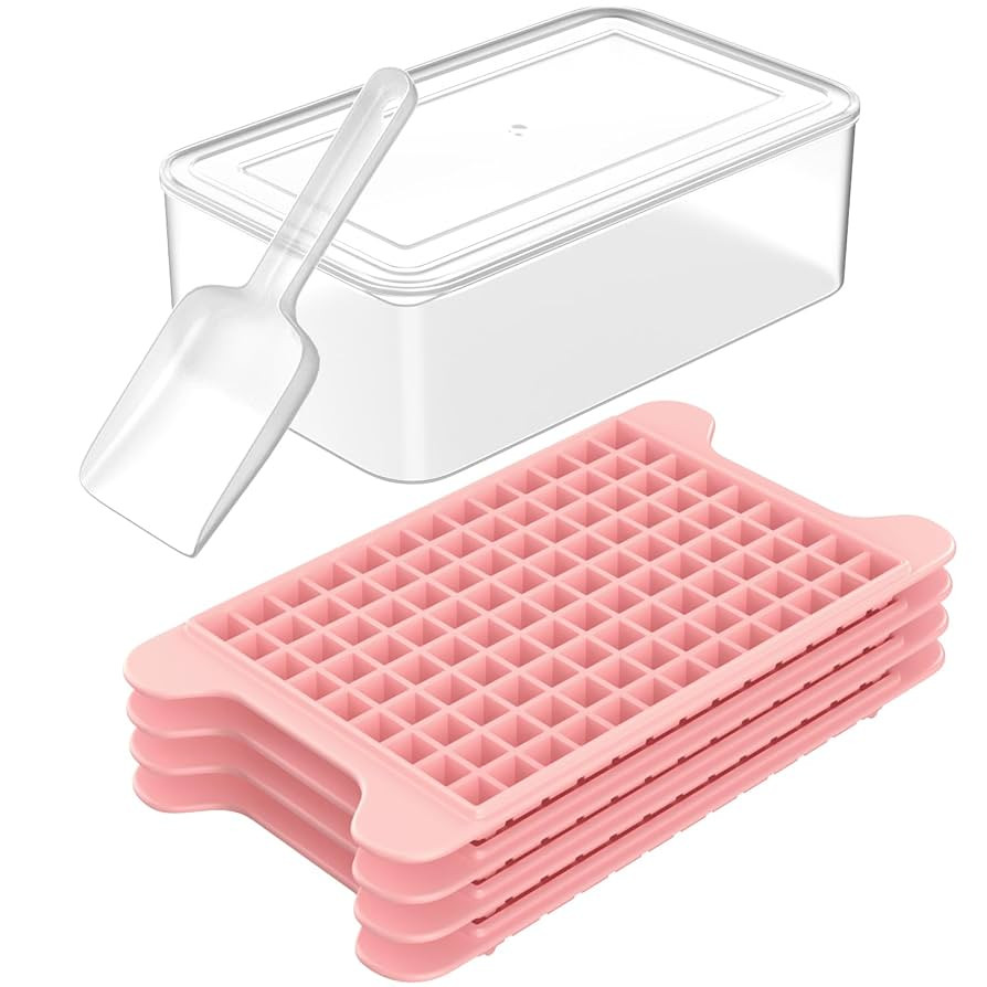 Mini Ice Cube Tray for Freezer: FDDBI Small Ice Trays for Freezer with Bin - 117×4PCS Easy Relea... | Amazon (US)