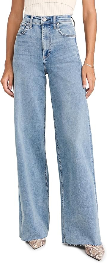 rag & bone Women's Flexi Sofie High Rise Full Length Wide Jeans | Amazon (US)