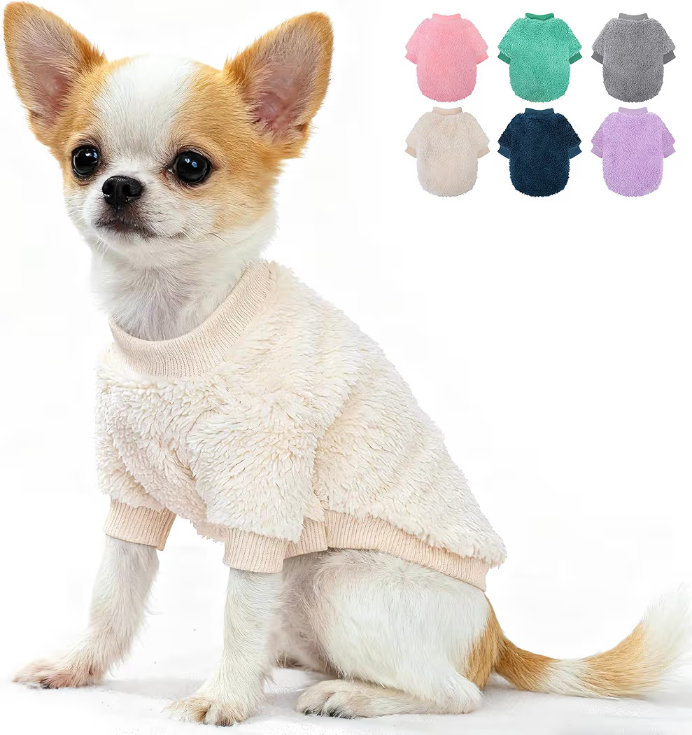 Dog Sweater for Small Dogs Girl Boy, Winter Fleece Teacup Dog Sweaters, Cute Puppy Clothes Warm S... | Amazon (US)