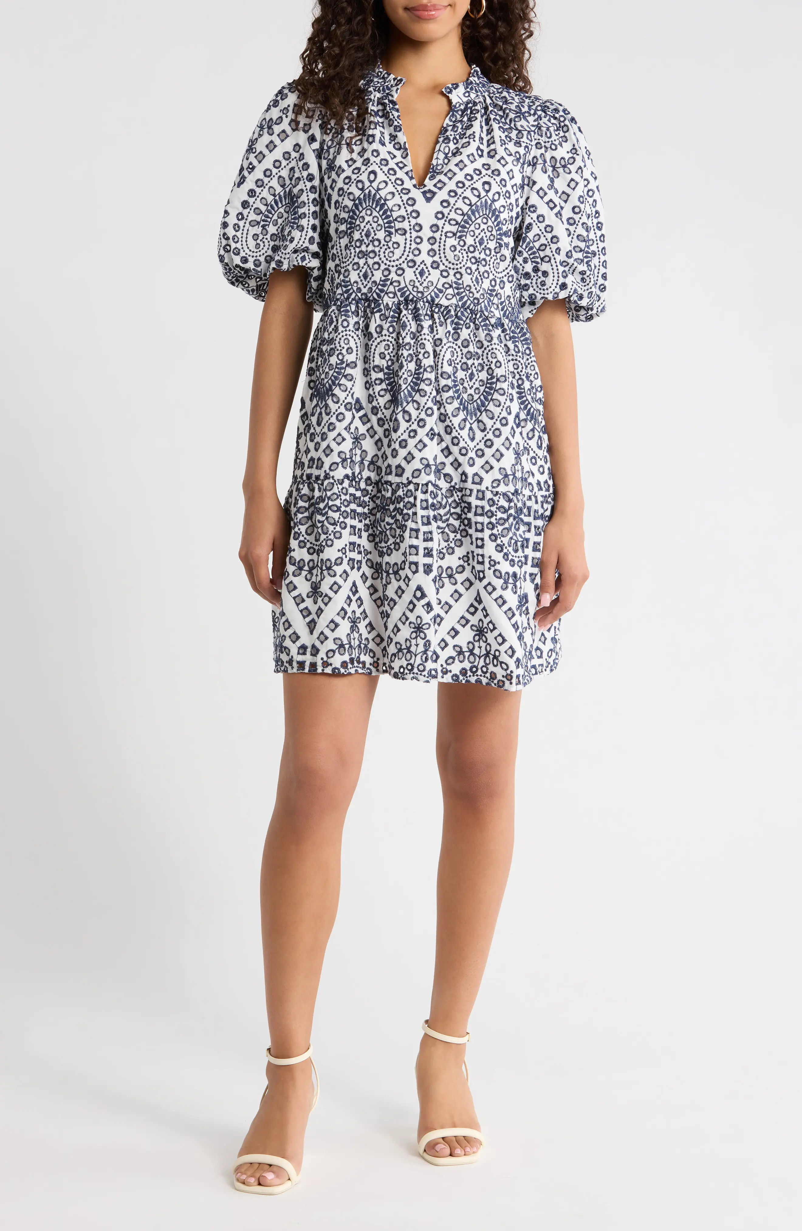 At Sea Jacey Eyelet Babydoll Dress (Women) | Nordstrom | Nordstrom