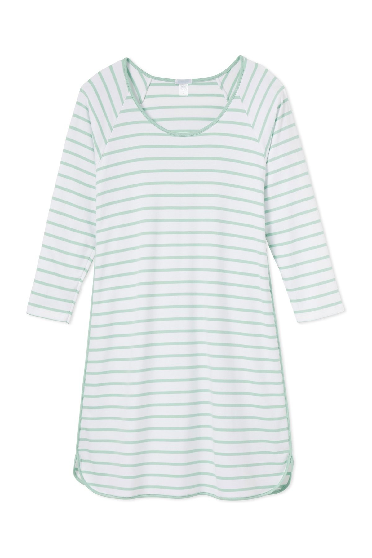Pima Long Sleeve Nightgown in Spring Green | LAKE Pajamas