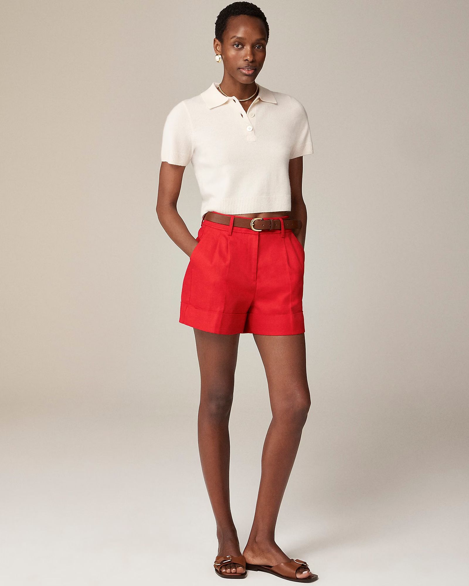 Remi short in stretch linen blend | J. Crew US