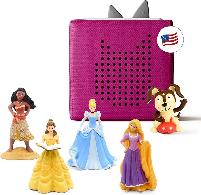 Toniebox Audio Player Starter Set with Cinderella, Belle, Moana, Tangled, and Playtime Puppy - Li... | Amazon (US)