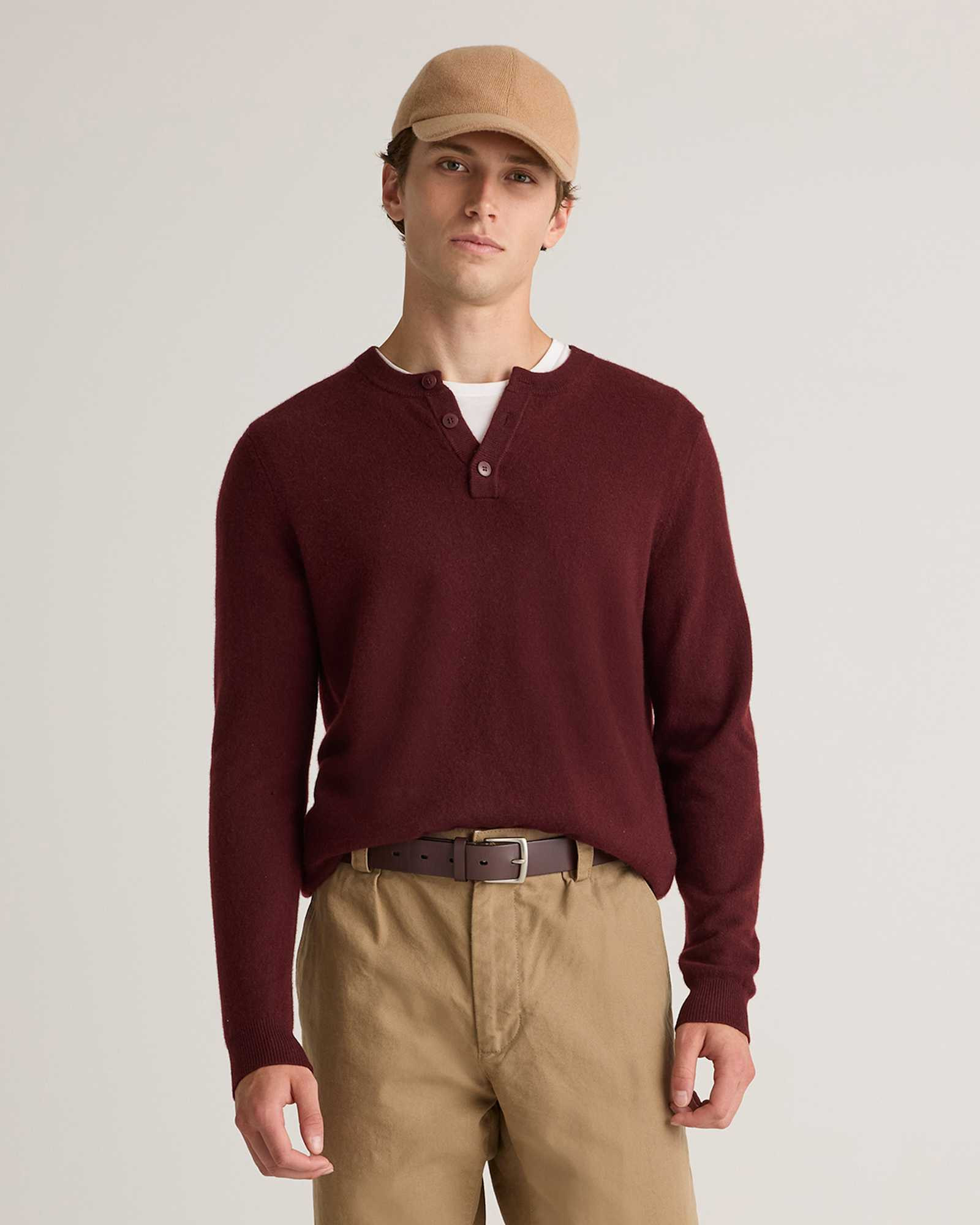 Mongolian Cashmere Henley Sweater | Quince