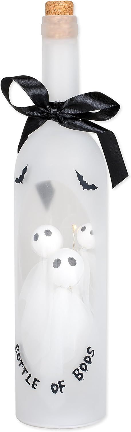 Bottle of Boos Ghosts Light Up LED 13 Inch Wine Bottle Halloween Tabletop Figurine | Amazon (US)