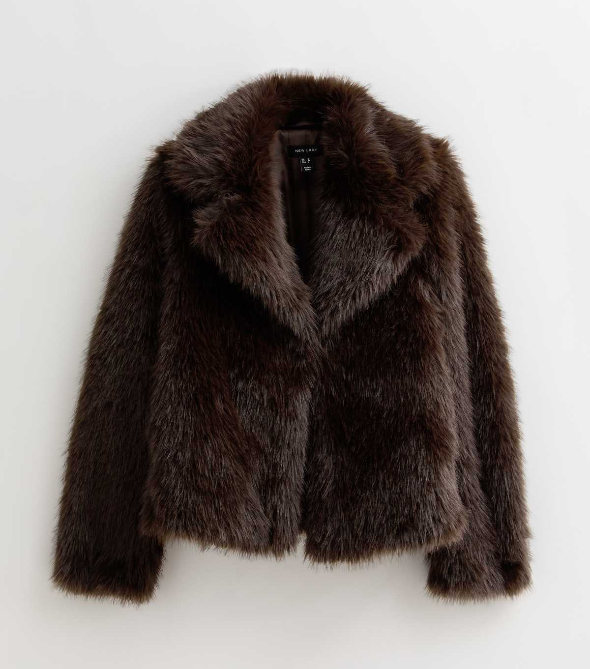 Dark Brown Faux Fur Coat | New Look | New Look (UK)