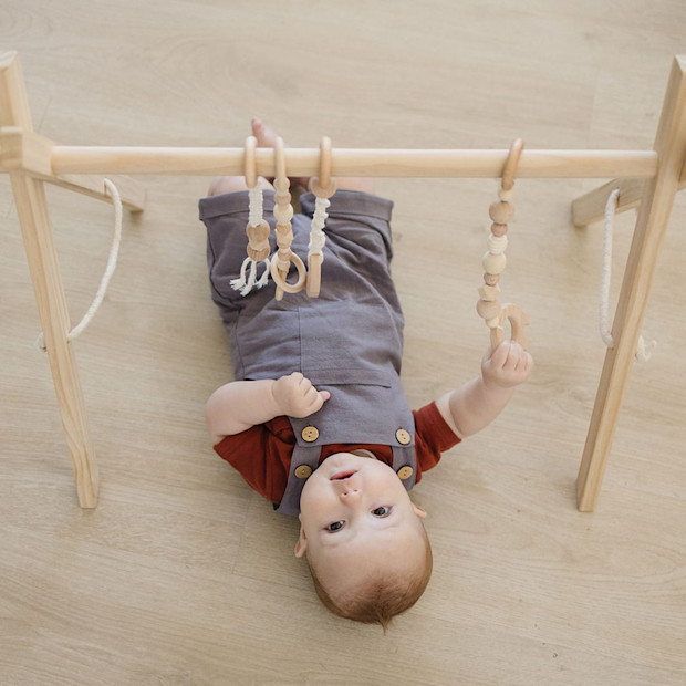 Natural Pine Wood Gym | Babylist