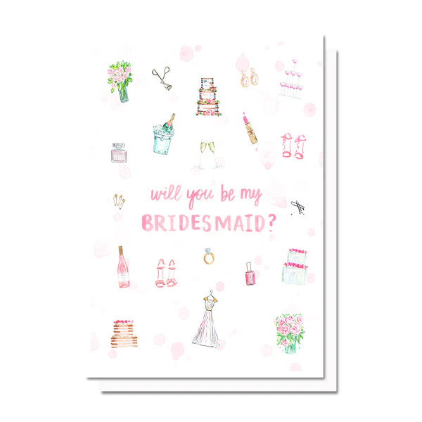 Bridal Party Things Bridesmaids/MOH Ask Card | Evelyn Henson