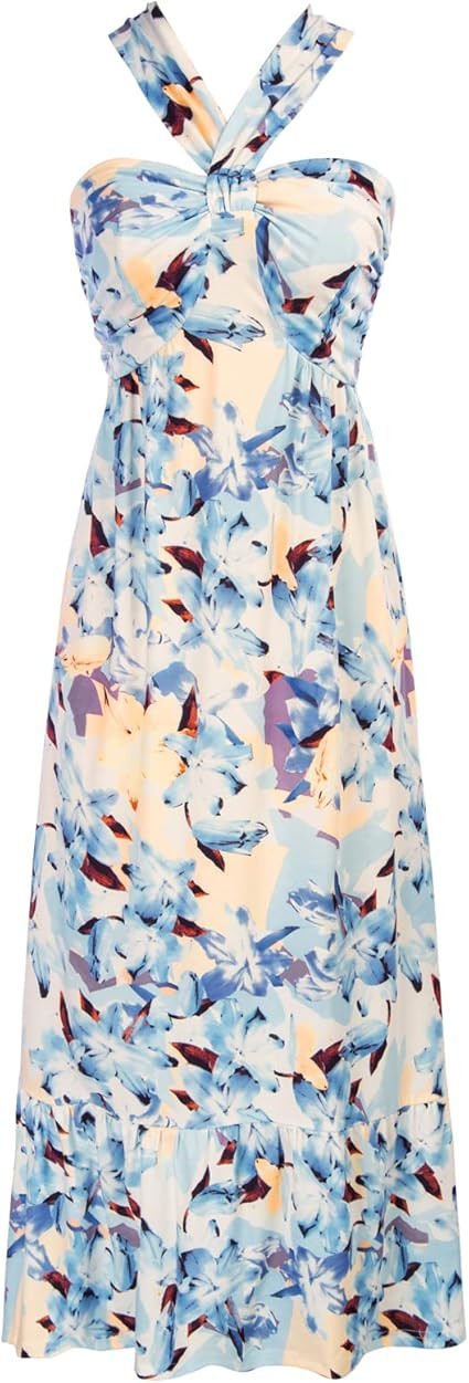 GRACE KARIN Womens Summer Floral Dresses 2026 Boho Maxi Dress Flowy Halter Sundress Casual Vacati... | Amazon (US)