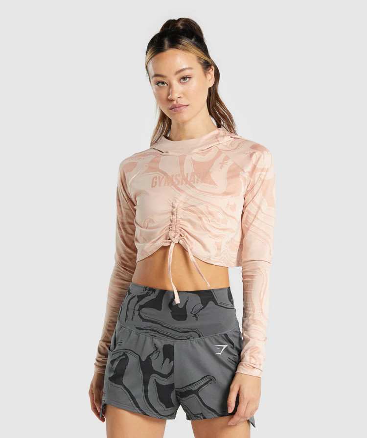 GS Power Pullover - Light Pink Print | Gymshark (Global)