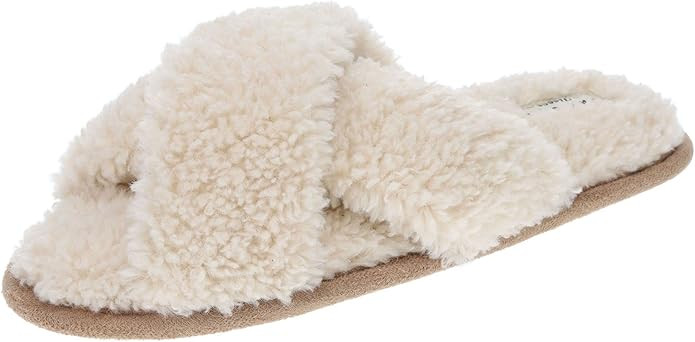 Dakota Fleece Womens Sherpa Slipper Crossband, Size 5-6 to 11-12 | Amazon (US)