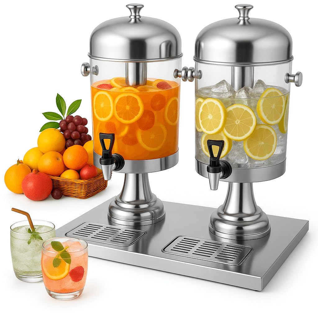 Beverage Dispenser, 4.4 Gallon Drink Dispenser with Ice Core, Stainless Steel Large Drink Dispens... | Amazon (US)