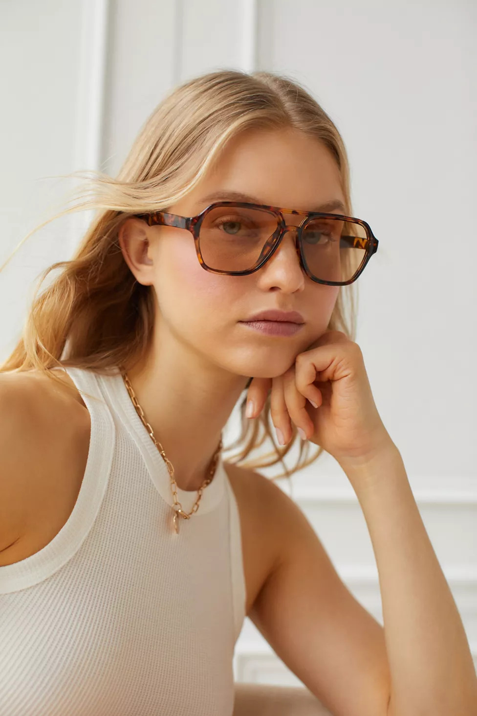 Patrizia Plastic Aviator Sunglasses | Urban Outfitters (US and RoW)