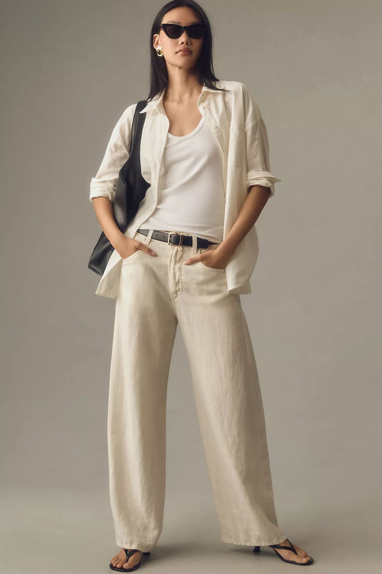 Citizens of Humanity Brynn Drawstring Linen Trouser Pants | Anthropologie (US)