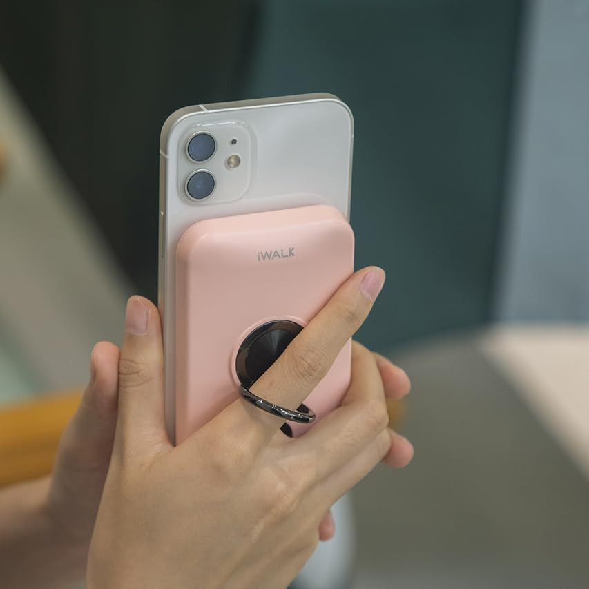 iWALK Magnetic Wireless Power Bank, 6000mAh Portable Charger with Finger Holder, Stronger Magnet Sti | Amazon (US)