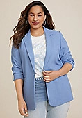 Plus Size One Button Boyfriend Blazer | Maurices
