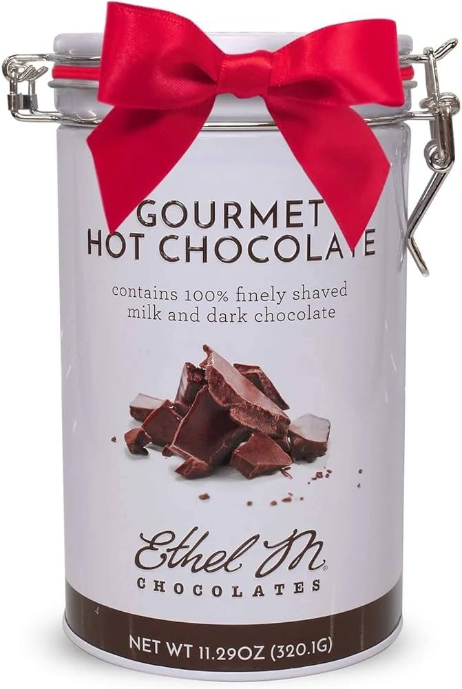 Ethel M Chocolates 100% Gourmet Hot Chocolate Powder in Signature Collectible 400 Gram Tin Can | Amazon (US)