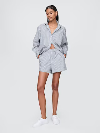 Organic Cotton Striped Poplin Shorts | Gap (US)