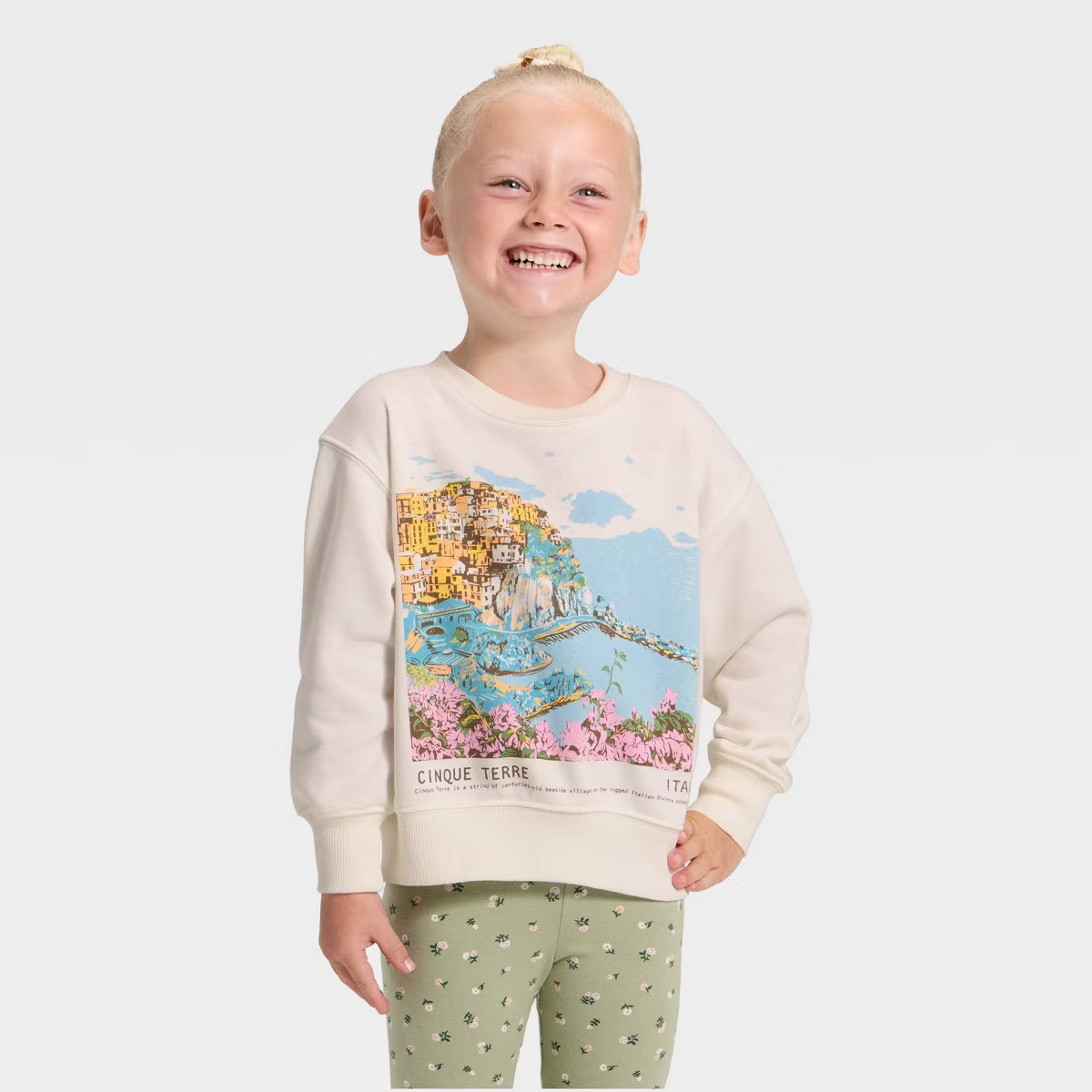 Grayson Mini Toddler Girls' Cinque French Terry Sweatshirt - Off-White | Target