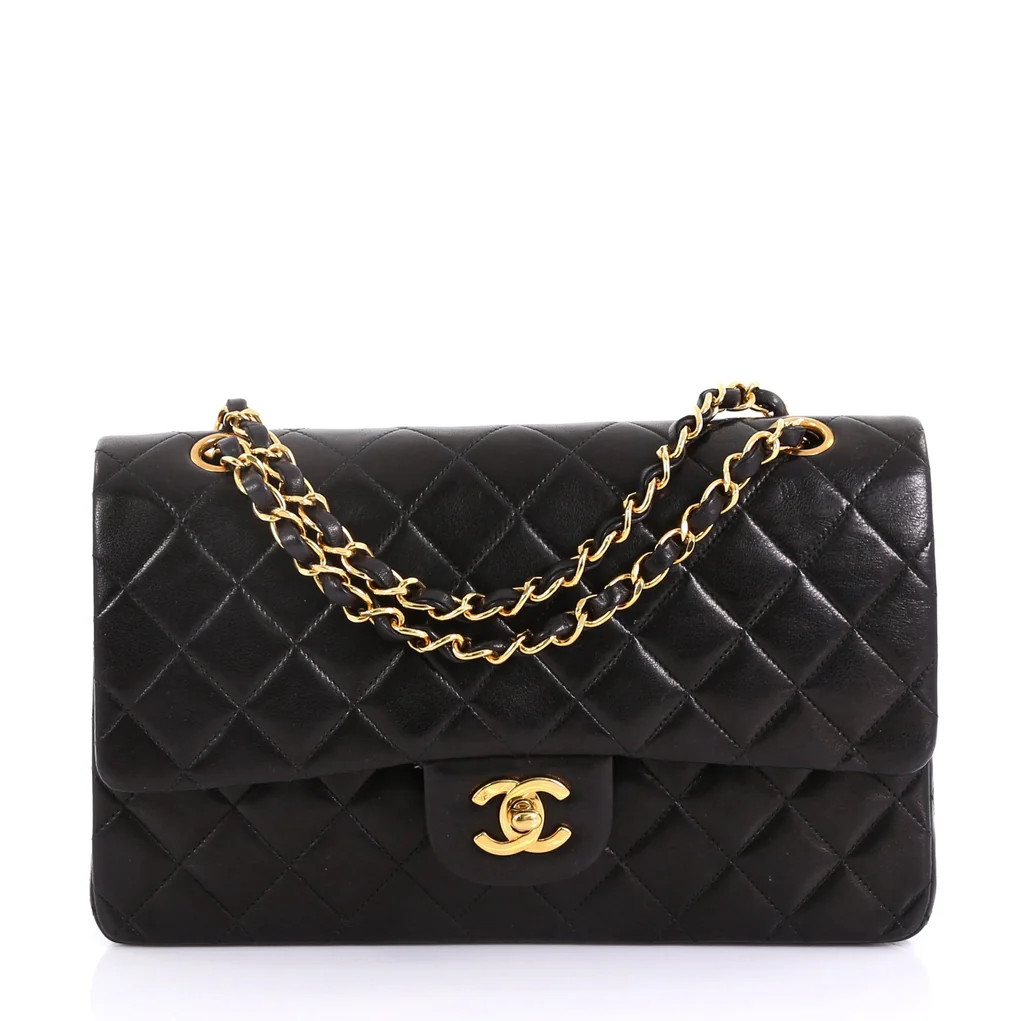 Chanel Vintage Classic Double Flap Bag Quilted Lambskin 4160616 | Rebag