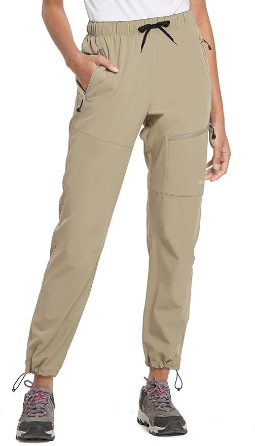 BALEAF Women's Hiking Pants Quick Dry Lightweight Water Resistant Elastic Waist Cargo Pants for A... | Amazon (US)