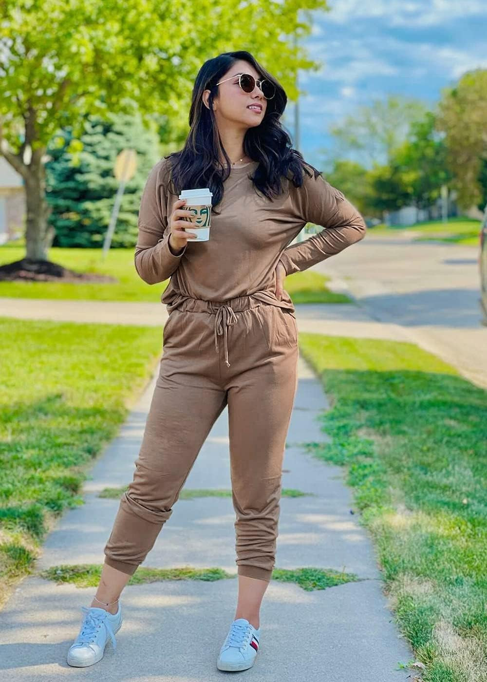 PRETTYGARDEN Airport Travel Outfit Women Fall 2 Piece Matching Lounge Sets | Amazon (US)