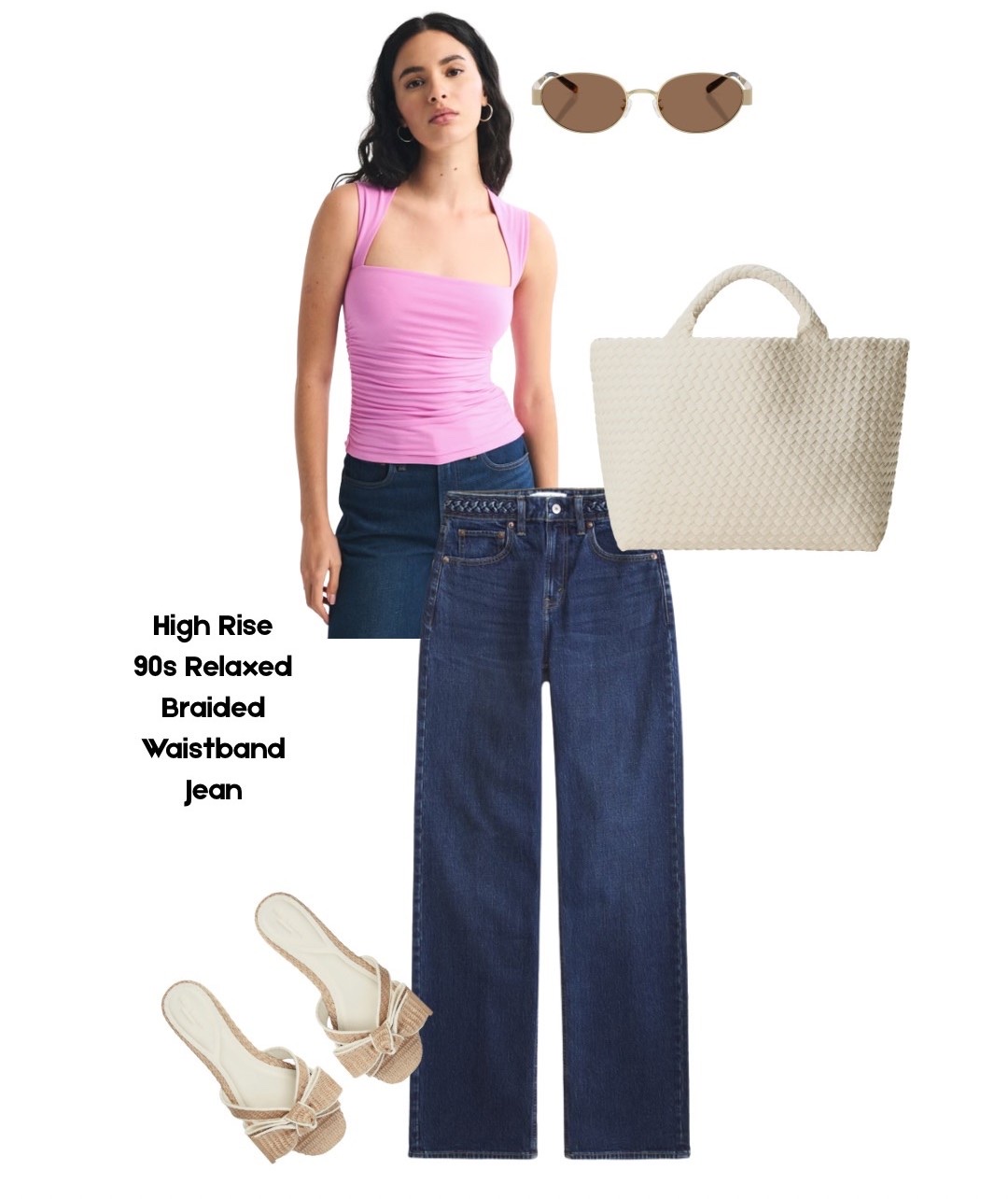 Cutest Abercrombie outfit for spring! These jeans fit so well and this tank has the cutest shape! 

#LTKgrwm #LTKTall #LTKootd