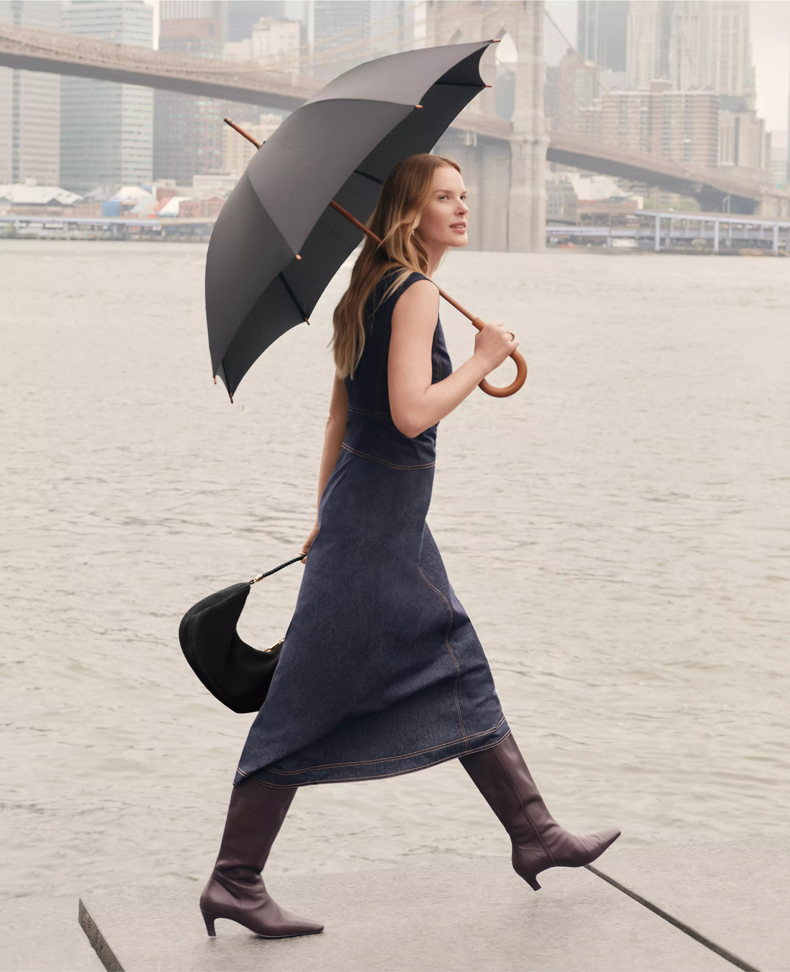 Weekend Collection Crew Neck Flare Midi Dress | Ann Taylor