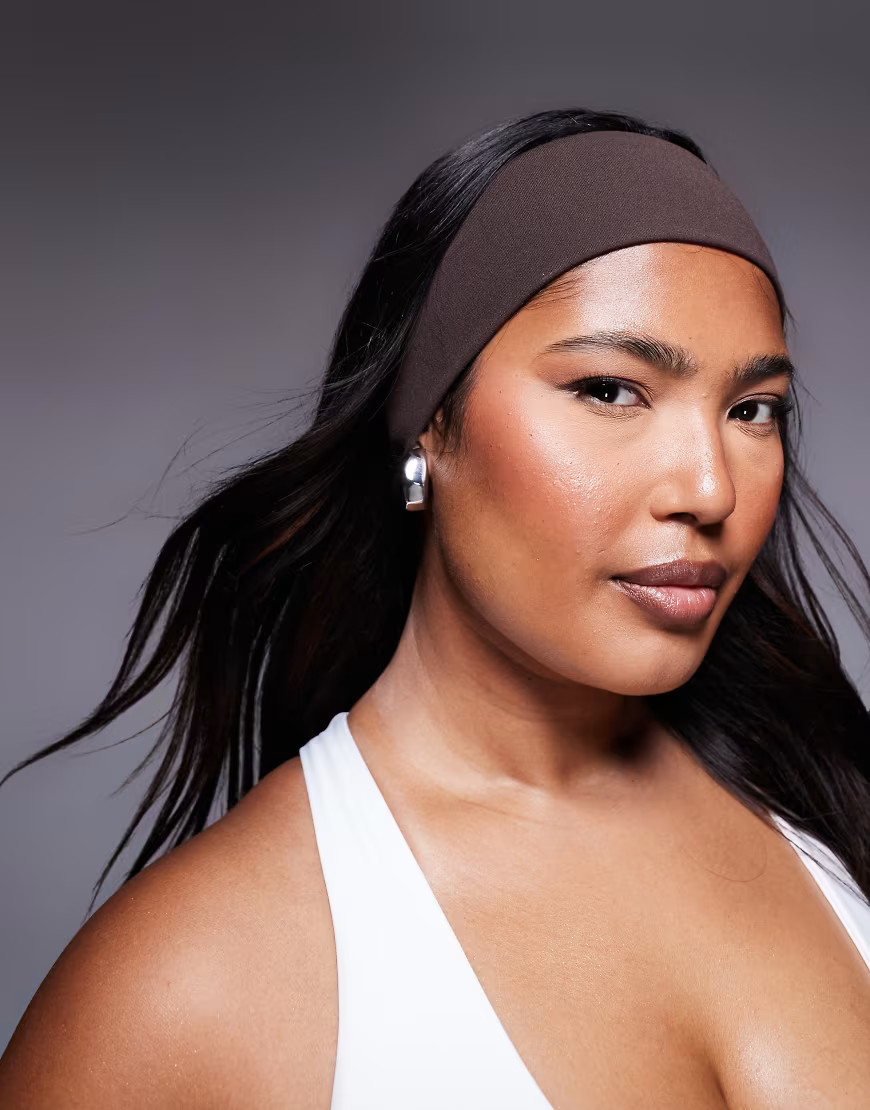 4505 soft touch yoga wide headband in chocolate-Brown | ASOS (Global)