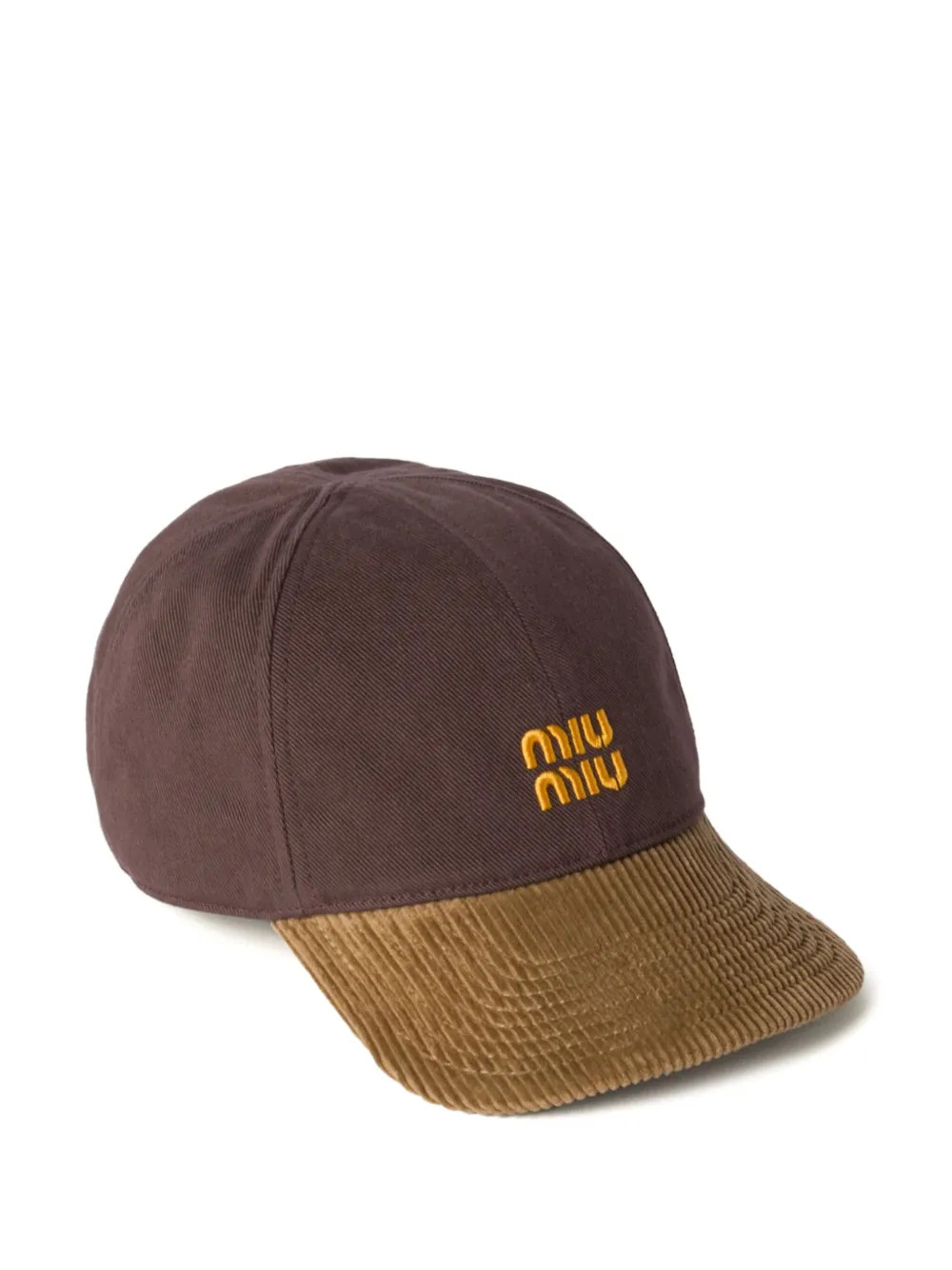 Miu Miu corduroy-panel Baseball Cap | Red | FARFETCH | Farfetch Global