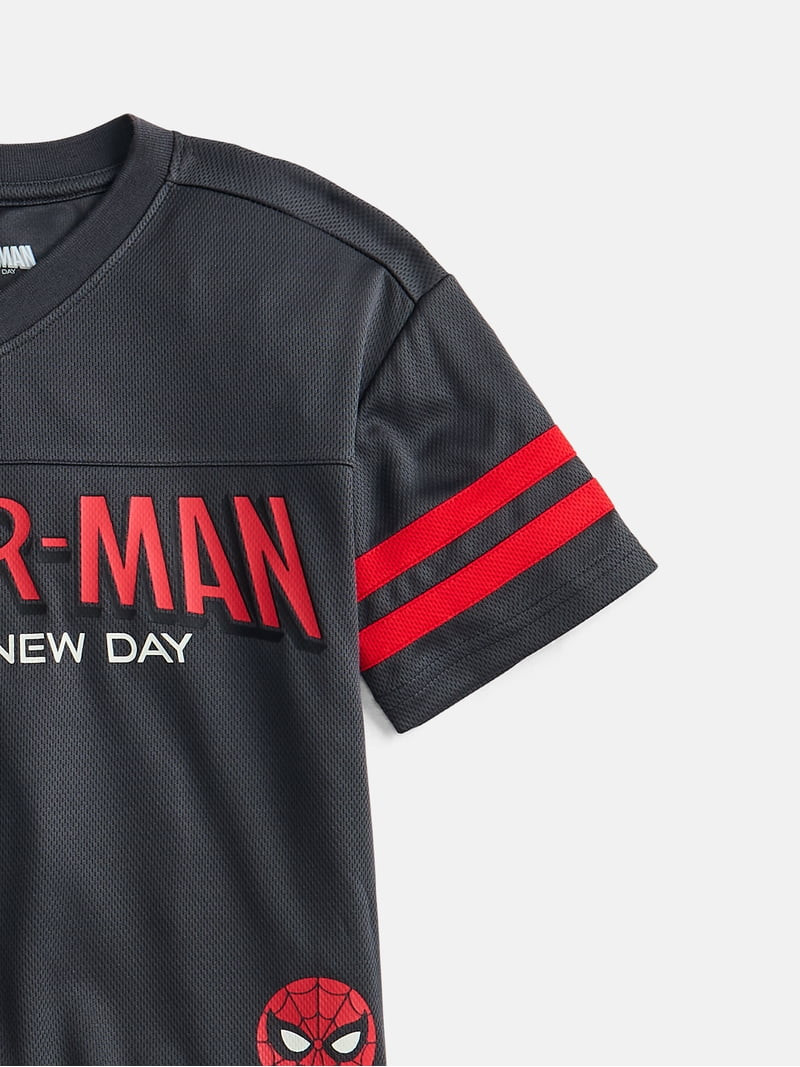 Wonder Nation Boys' Spider-Man Graphic Jersey with Short Sleeves, Sizes 4-18 | Walmart (US)