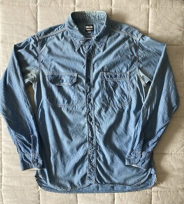 Momotaro 5oz Selvedge Chambray Work Shirt - Chambray  | eBay | eBay UK