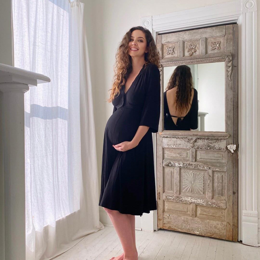 Lila Gown In Black, for Labor & Postpartum | Etsy (US)