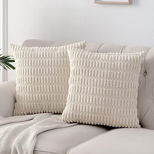 Fancy Homi 2 Packs Boho Decorative Throw Pillow Covers 18x18 Inch for Living Room Couch Bed Sofa,... | Amazon (US)