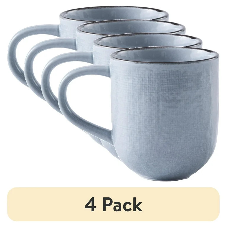 (4 pack) Better Homes & Gardens Denim Murphy Stoneware Mug | Walmart (US)