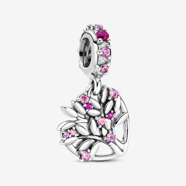Pink Heart Family Tree Dangle Charm | Pandora (UK)