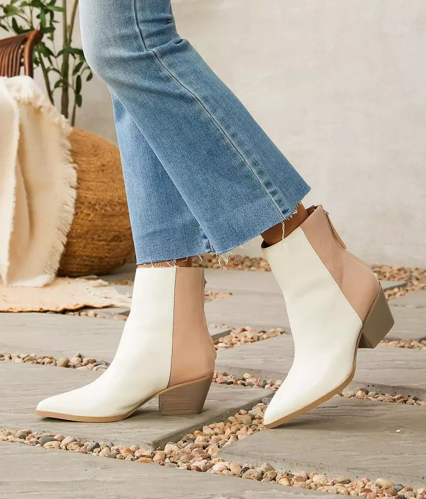 Two Tone Ankle Boot | Buckle