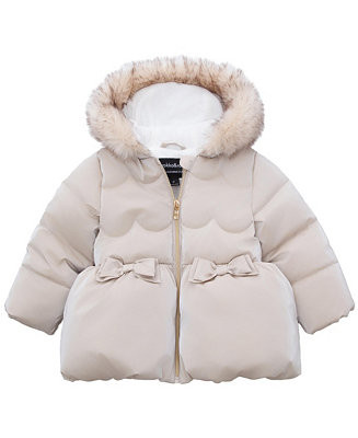 Rokka&Rolla Toddler Girls Luxe Bow Puffer Coat - Macy's | Macy's