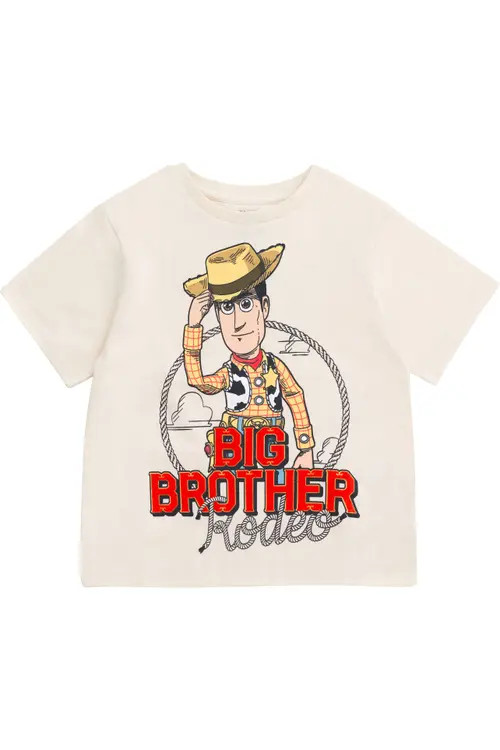 Disney Toy Story Short Sleeve T-Shirt in Cream Woody at Nordstrom, Size 5 | Nordstrom