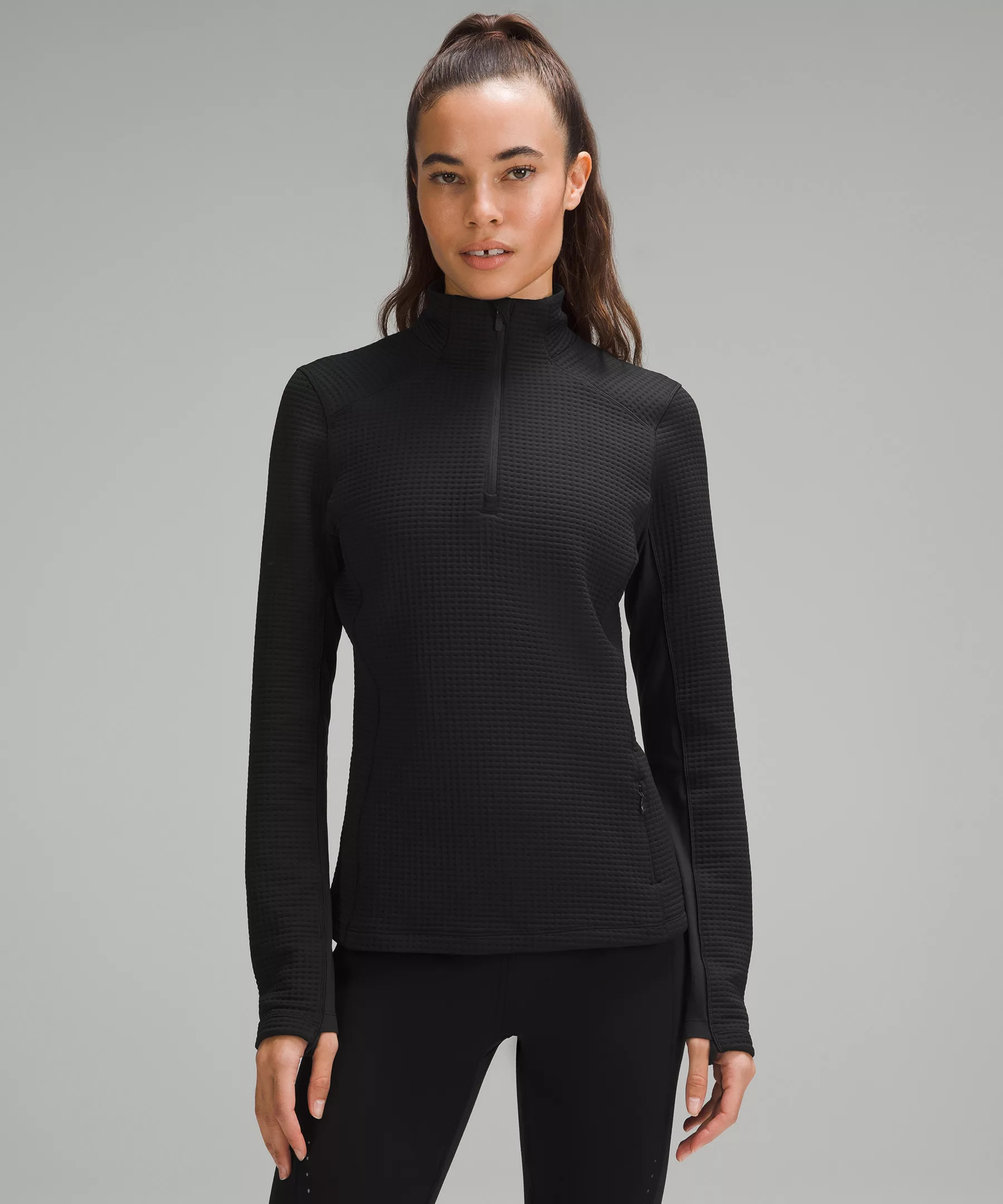 Waffle-Knit Half-Zip Long-Sleeve Shirt | Lululemon (US)