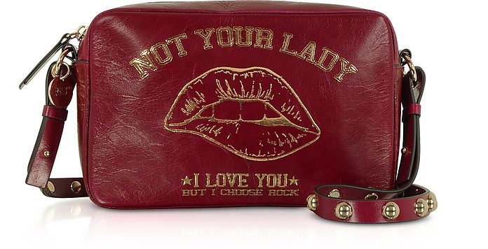 RED Valentino Not Your Lady Dark Red Crossbody Bag | FORZIERI Global: Bags, Shoes & Jewelry