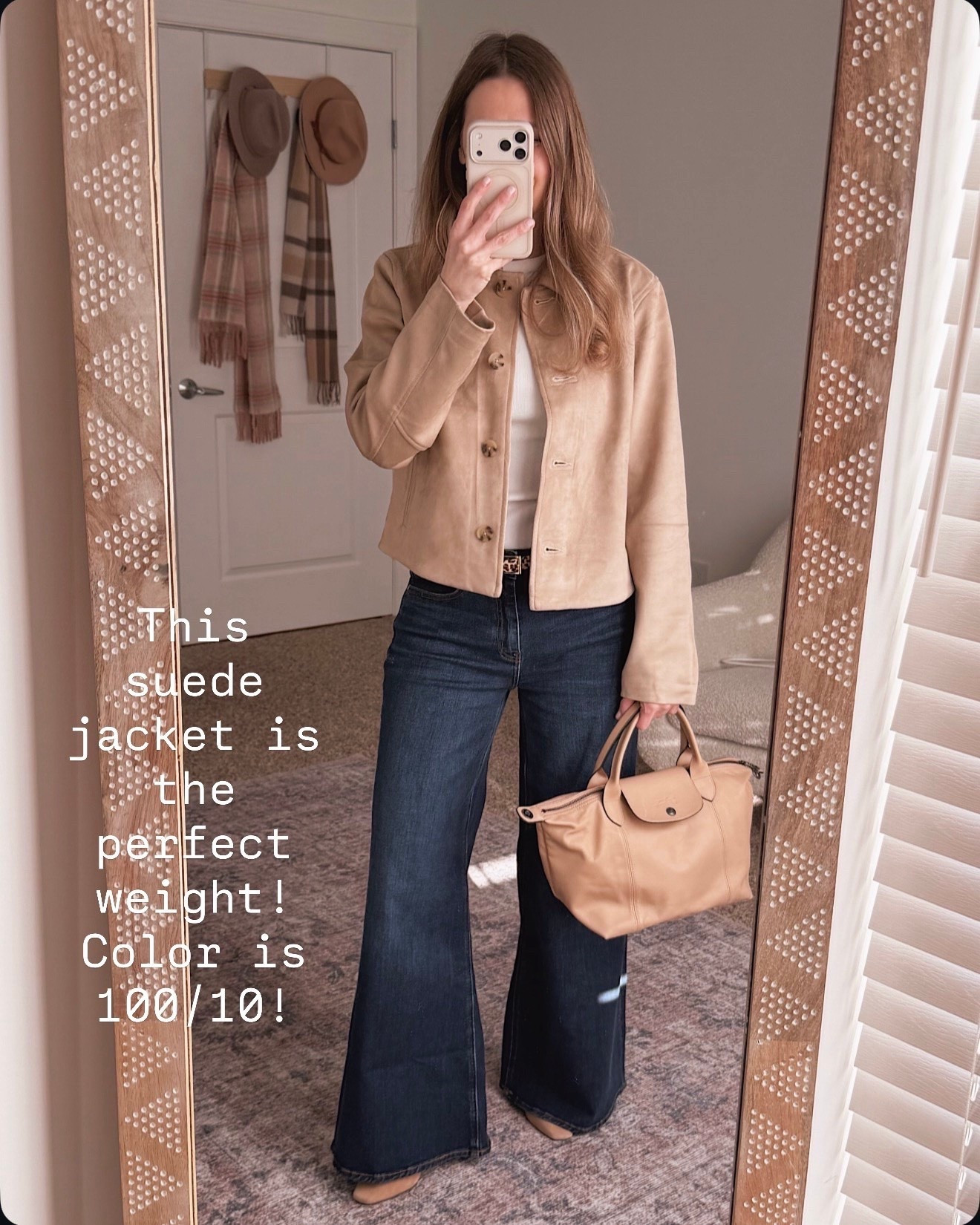 This suede jacket is the kind of layer that makes a simple outfit look instantly styled. The color is gorgeous and the weight is perfect for everyday wear.

suede jacket outfit women, tan suede jacket outfit, casual jacket outfit women, neutral outfit ideas women, everyday chic outfit women, jeans and jacket outfit women, classic wardrobe staples women, spring layering outfit women

#LTKOver40 #LTKSeasonal #LTKgrwm
