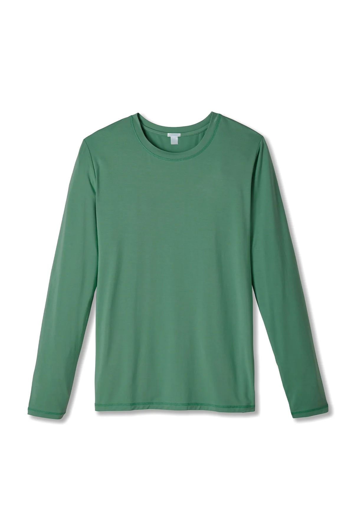 Men's Long Sleeve Pima Tee in Classic Green | LAKE Pajamas